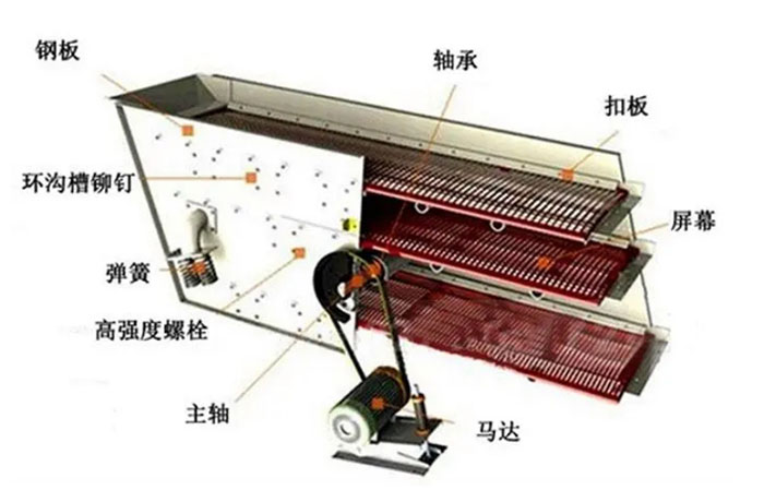 圆振动筛结构